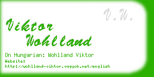 viktor wohlland business card